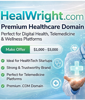 HealWright.com – نطاق منصة الرعاية الصحية والعافية المتميزة