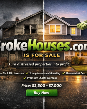 BrokeHouses.com – Premium Distressed Real Estate Investment Domain