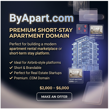 byapart.com– Premium Short Stay & Apartment Rental Domain
