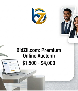 Bidzil.com – دومين احترافي لمنصات المزادات والتجارة الإلكترونية