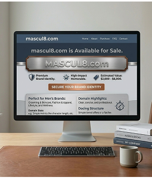 Mascul8.com – دومين احترافي لبراند المنتجات الرجالية