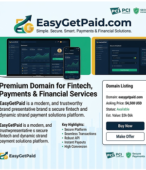 EasyGetPaid.com – Premium FinTech & Payments Domain
